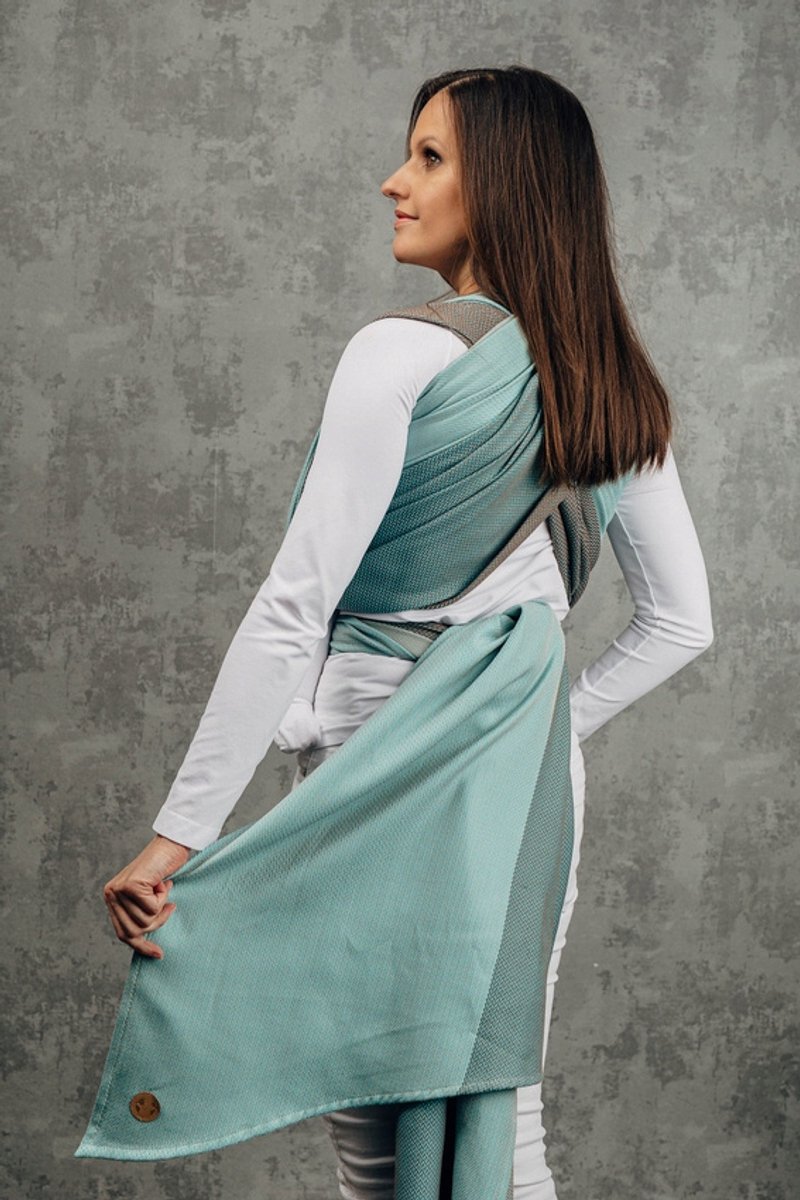 LennyLamb Draagdoek Baby Mint Visgraat 4.2m - Ergonomisch & Veilig