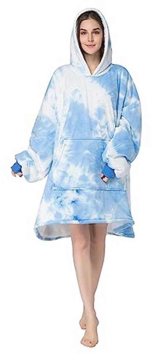 Oversized dekenhoody voor volwassenen en tieners - Zachte draagbare hoody-deken met capuchon en zakken