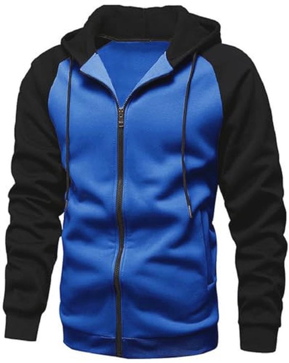 Heren Fleece Hoodie Met Rits - Lichtgewicht Lange Mouwen - Ruime Maten S-2XL