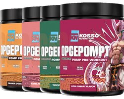Kosso Nutrition – Opgepompt – Orange Cola – Cafeïnevrije Pre-Workout – Pomp & Focus – 390g