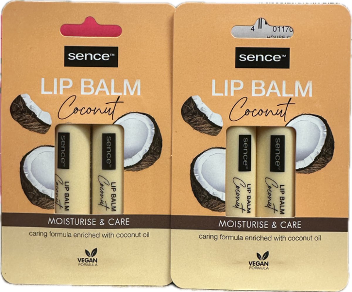 4 x Sence Lippenbalsem Coconut