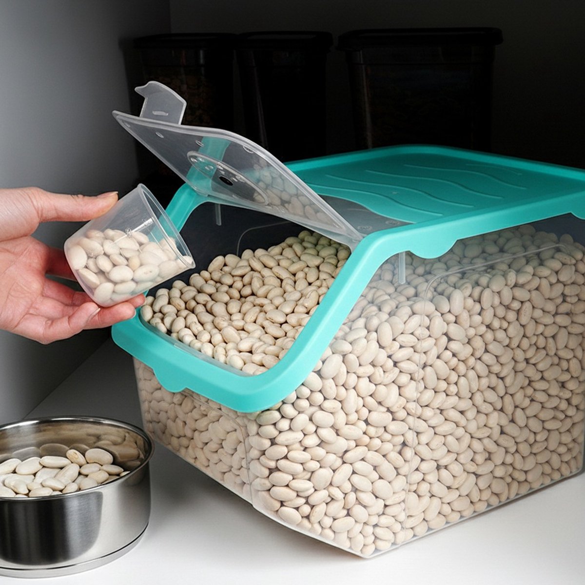 Doos voor Groenten en Fruit met Deksel Transparante 12 l 3 stuks - Aardappelbak - Aardappelpot - Bewaardoos - Container - Koelkast Organizer - Opbergbox - Fruitkist