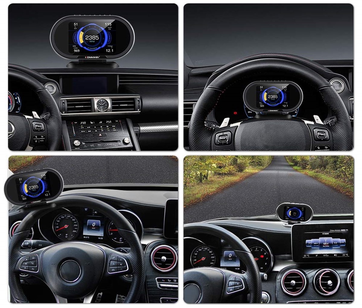 KONNWEI KW206 OBD2 HUD boordcomputer thumbnail 6