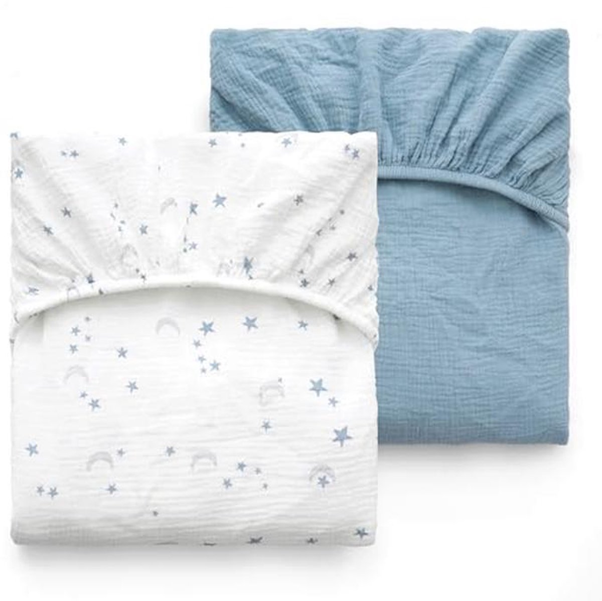 Fitted Sheets voor Babybedden 132x71 cm - 2 Pack - Zacht en Ademend Katoen