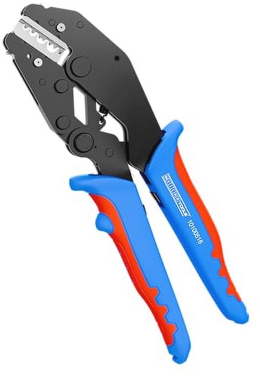 Ergonomische Krimptang met Verwisselbare Modules en Ratelmechanisme