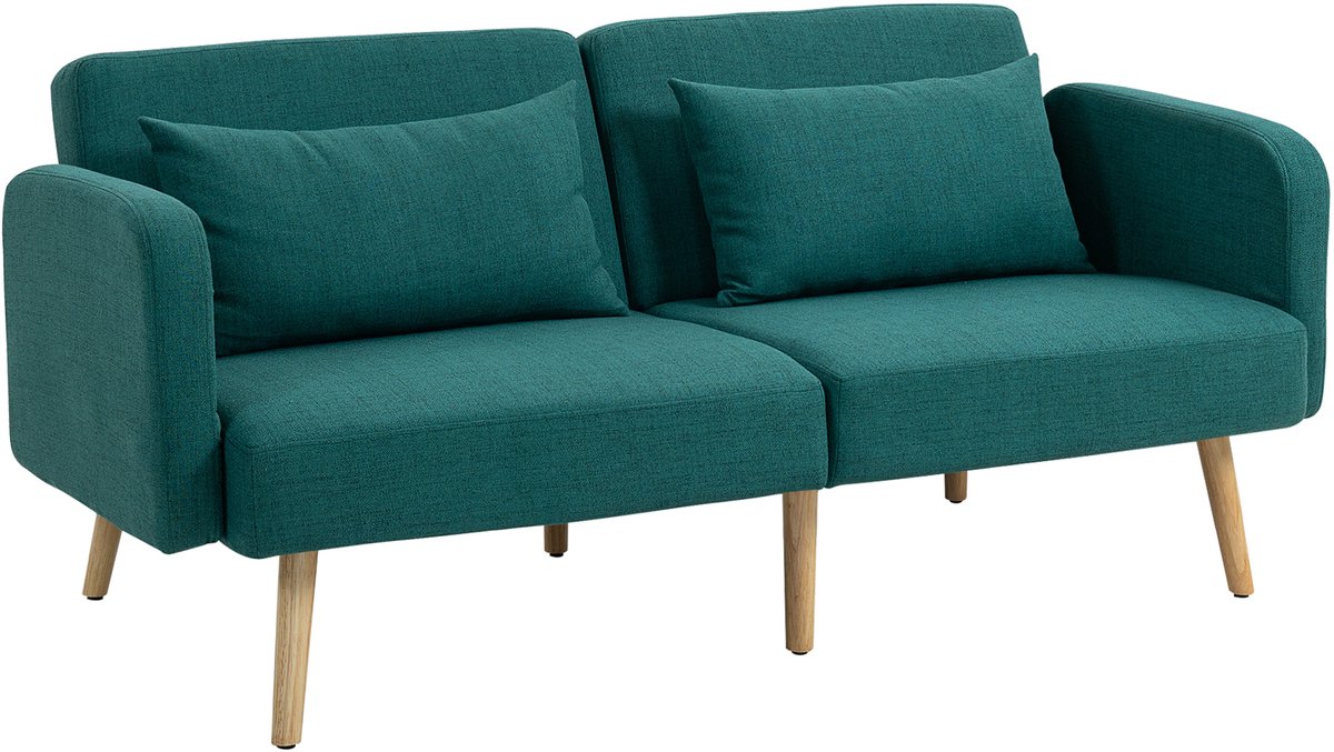 Slaapbank - Uitklapbaar - Slaapstoel - Logeerbed - Zetelbed - Slaapfauteuil - Vouwbed - 2 persoons - Zeer comfortabel - Groen