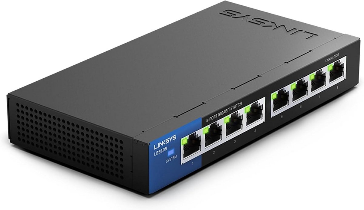 8-Poorts Desktop Gigabit Switch voor Zakelijk Netwerk - Snel en Betrouwbaar