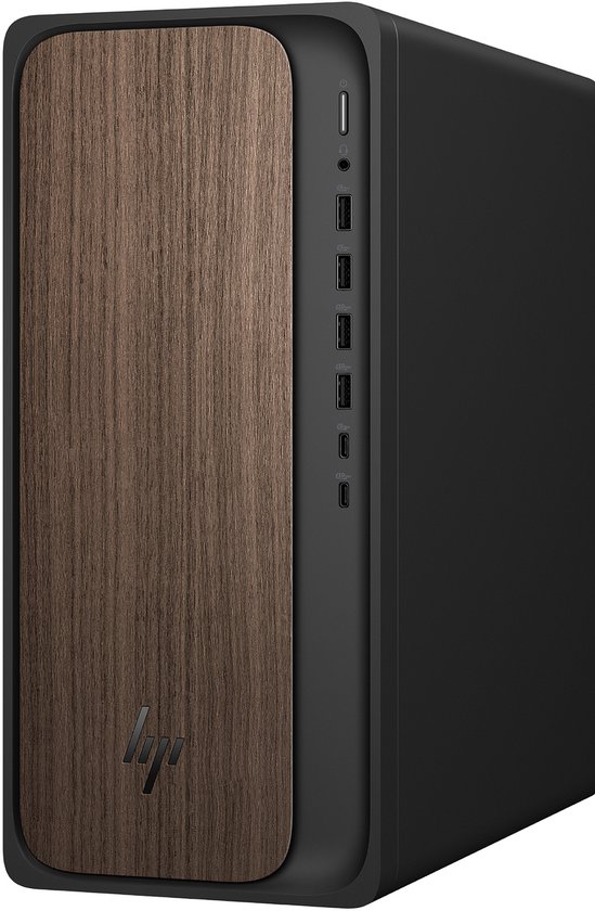 HP OmniDesk Desktop AI M03-0750nd Intel Core Ultra 5 225 16 GB DDR5-SDRAM 512 GB SSD Windows 11 Home Tower PC AI PC Hout, Zwart