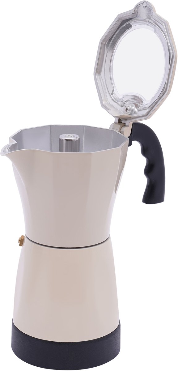 300ML Elektrische Espressomaker Met Basis Rijstwit 480W 220V Voor 6 Espressokopjes