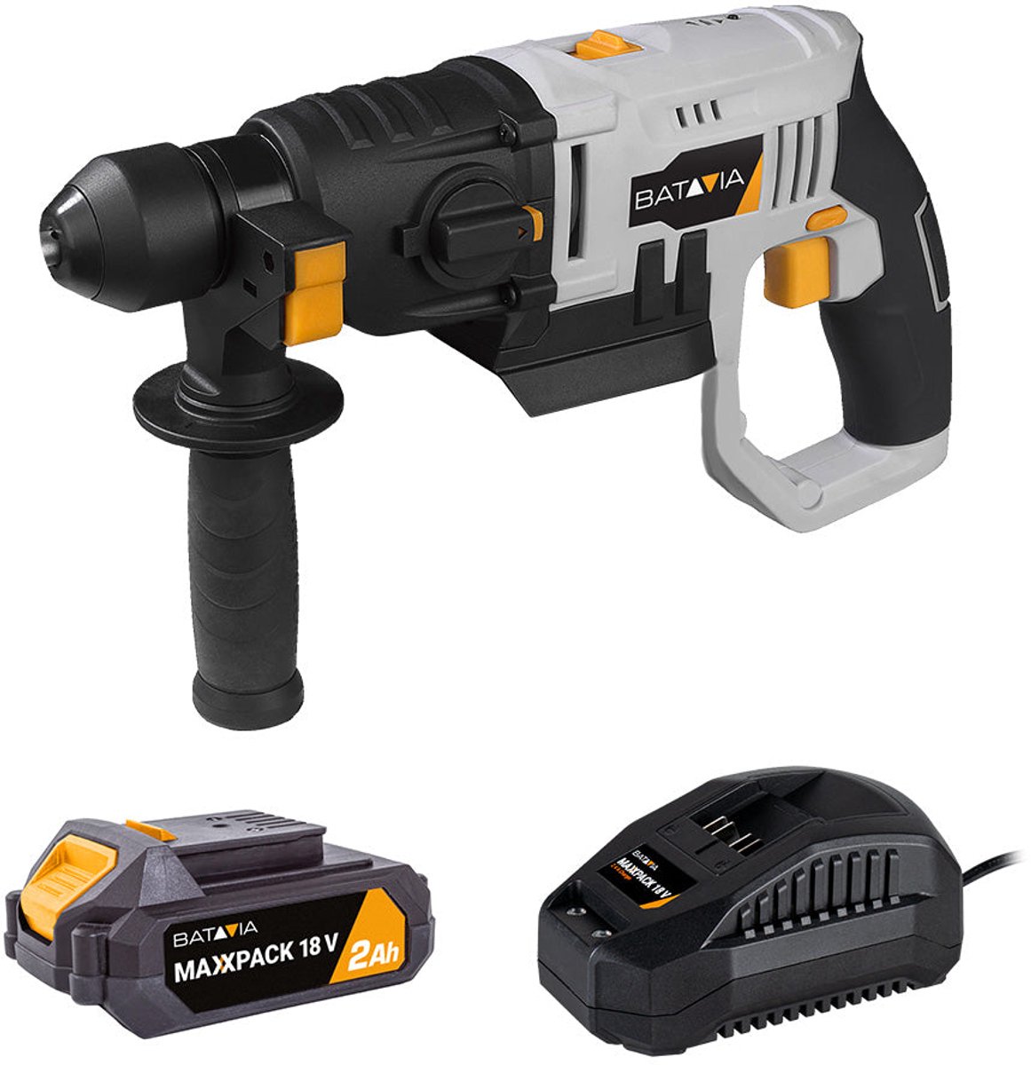 Batavia 18V Accu Boorhamer SDS+ Incl. 2.0Ah Accu & Lader