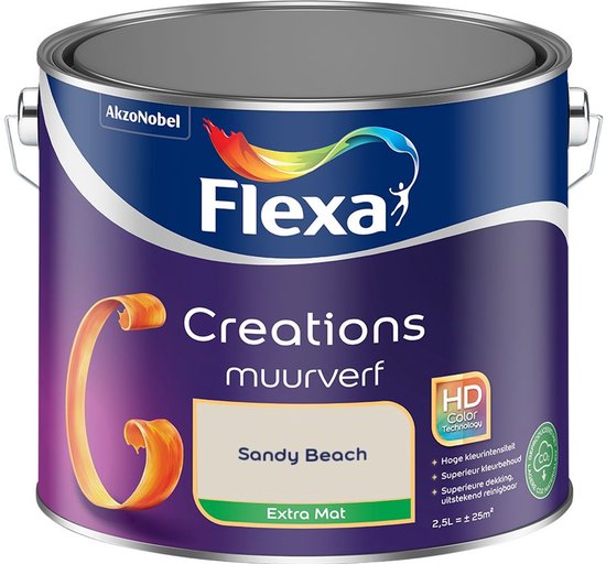 Flexa Creations muurverf in de kleur Sandy Beach. Extra mat.