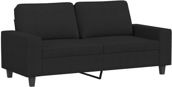 vidaXL-Canapé 2 places-140-cm-tissu-noir