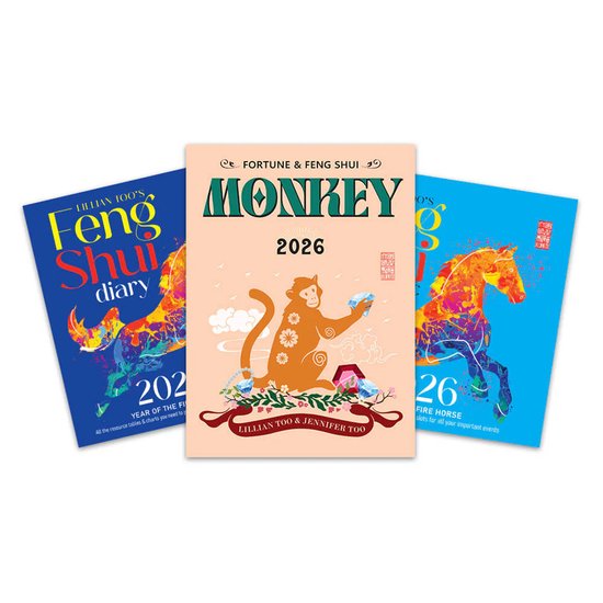 Boeken Set van 3, Horoscoopboek Aap/Monkey, Almanac en Diary 2026