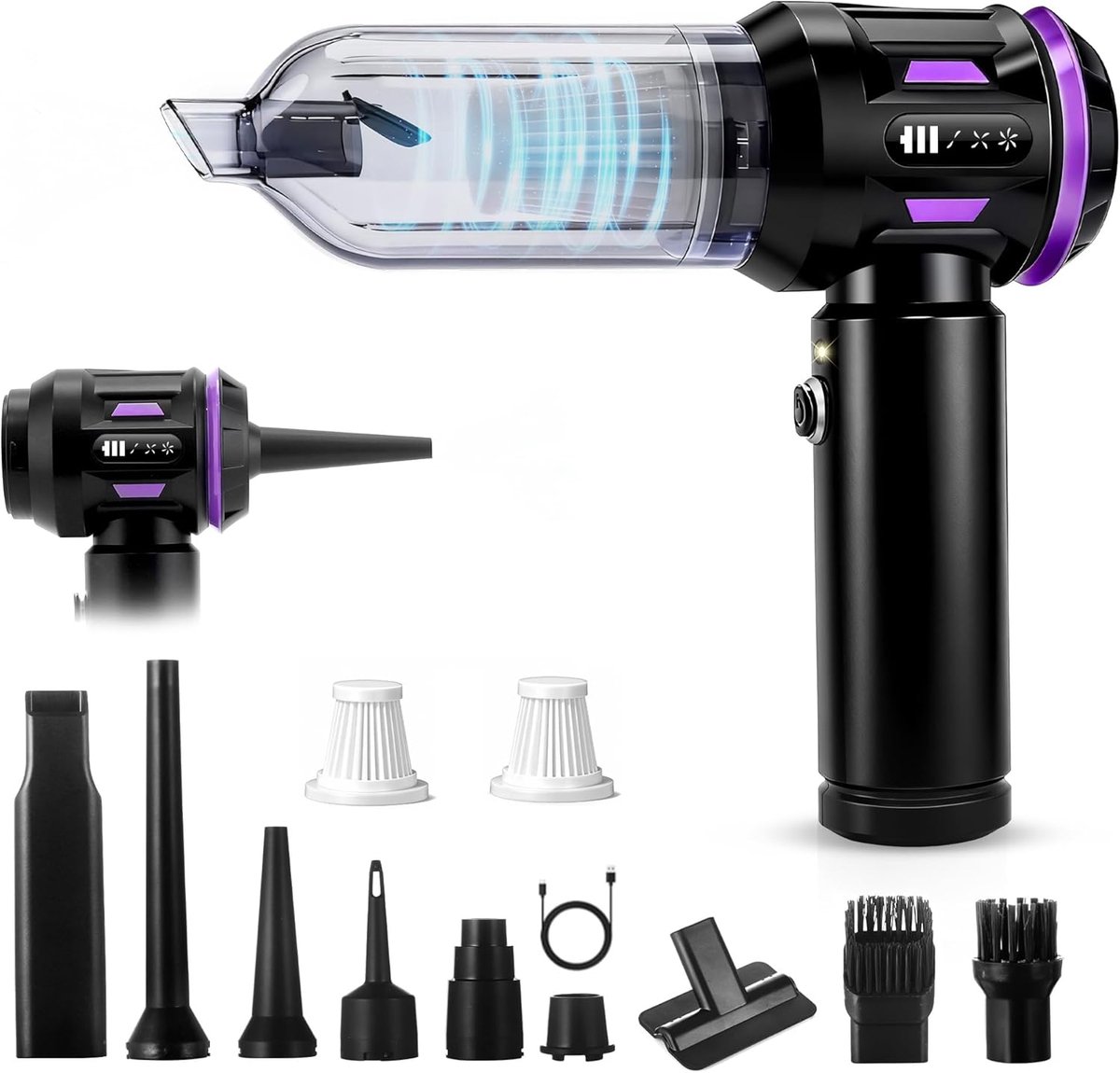 NETTLIFE Draadloze Kruimelzuiger 25000Pa - 4-in-1 Mini - NETTLIFE - €52,99