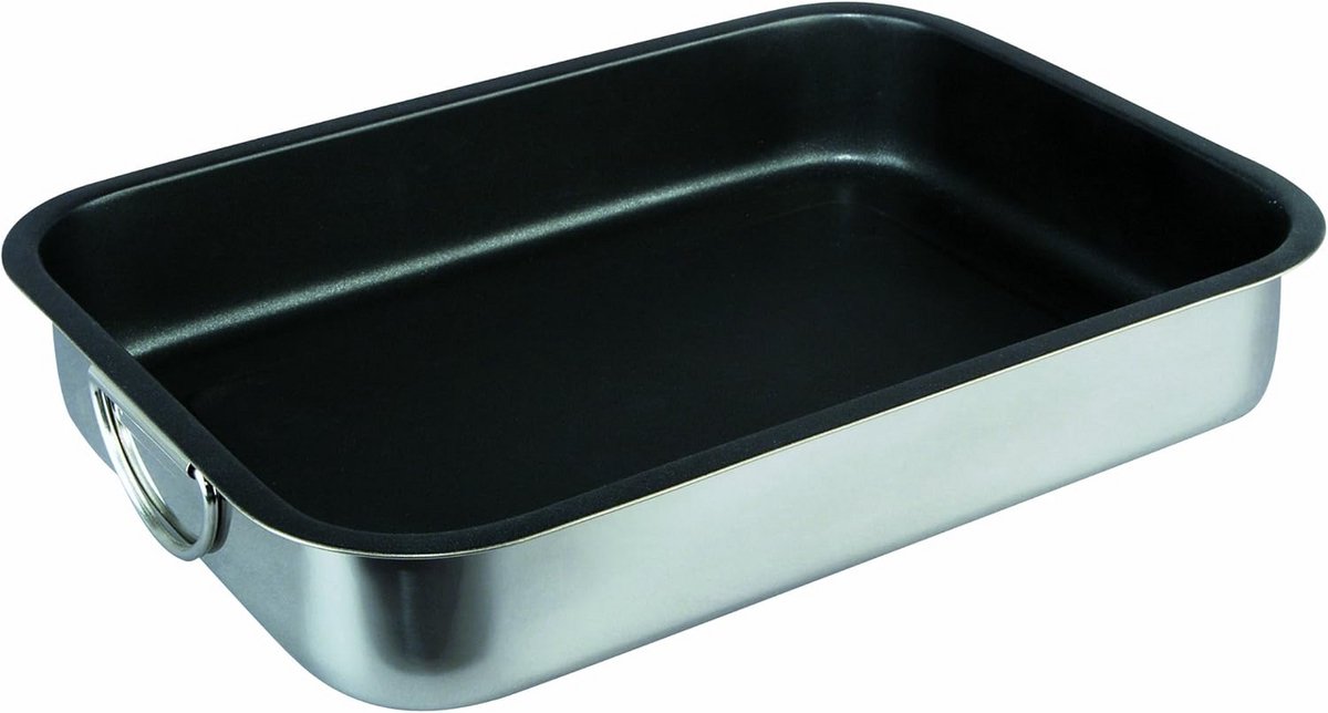 Rvs Braadpan met Handvatten 30x22x6 cm - Veelzijdige Koekenpan voor Inductie
