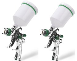 2 x Spuitpistool HVLP 1.4/1.7/2.0mm nozzle