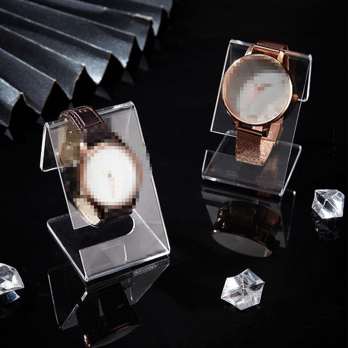 Horlogehouder - Acryl - Standaard - Organizer - Heren - Horloges - Armbanden - Sieraden - Compact - Rack - Home Decor - Retail - Gebruik - Showcase - Stands - Clear - Houder - Gift - Display - Stands - 2,9 x 1,7 x 1,9 inch - Horloge - Horlogehouder