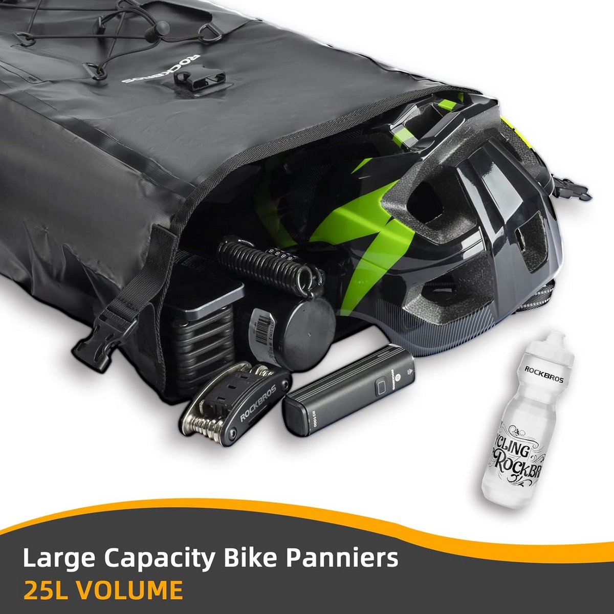 Waterdichte Fietstas Achterop 25L - Grijze Bagagezak — cadeau in Sport & Outdoor - foto 8