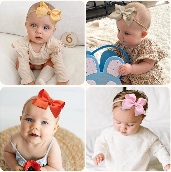 Baby Berliée - Hydrofiele Baby Haarband Met Strik - Oud roze