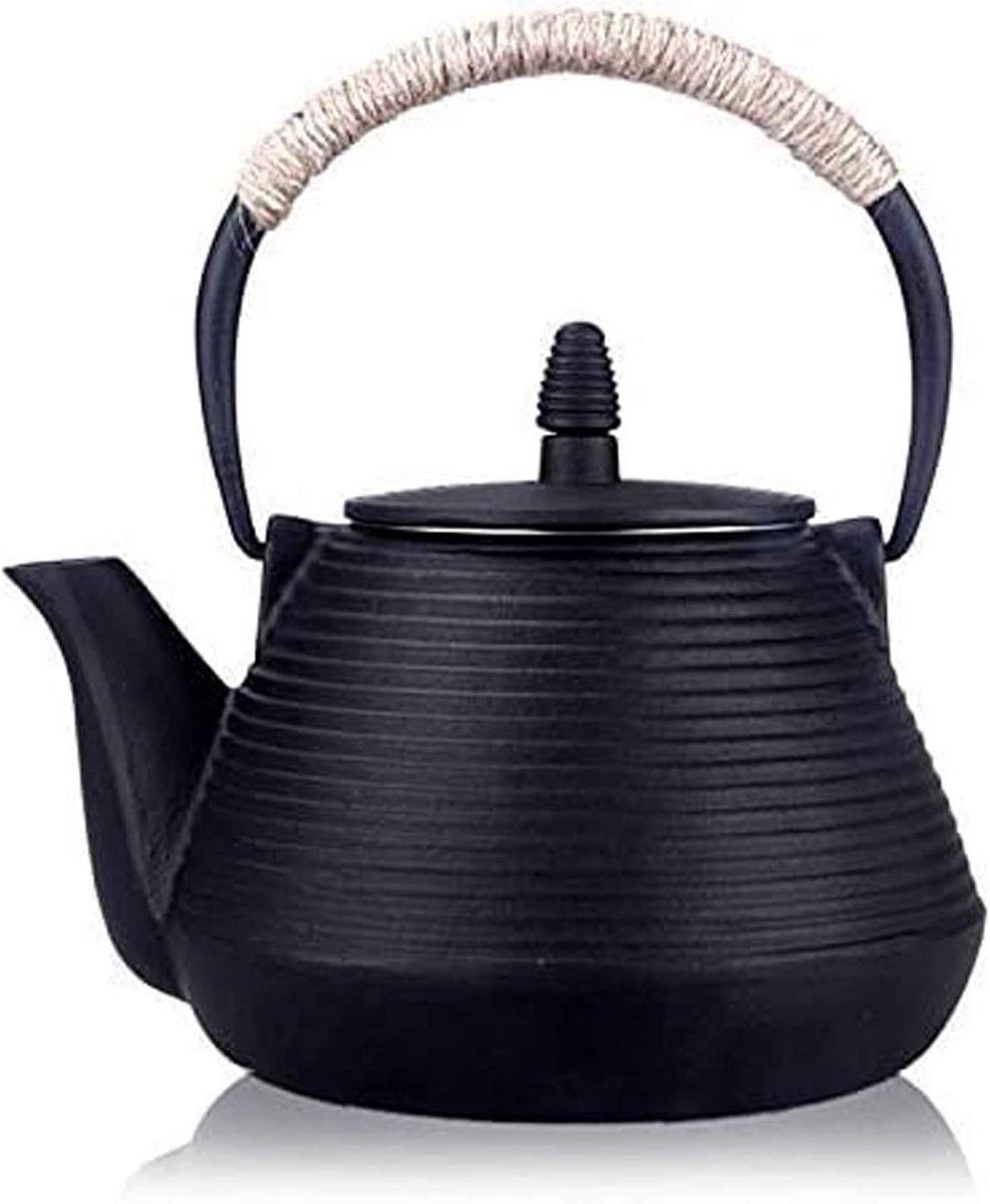 Gietijzeren Theepot met RVS Infuser voor Thee - Ovenbestendig - 900ml