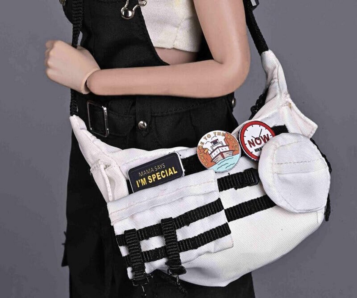 Dames Kleding Set 1/6 Schaal Model Poppen - Stijlvol Wit Jumpsuit en Vest