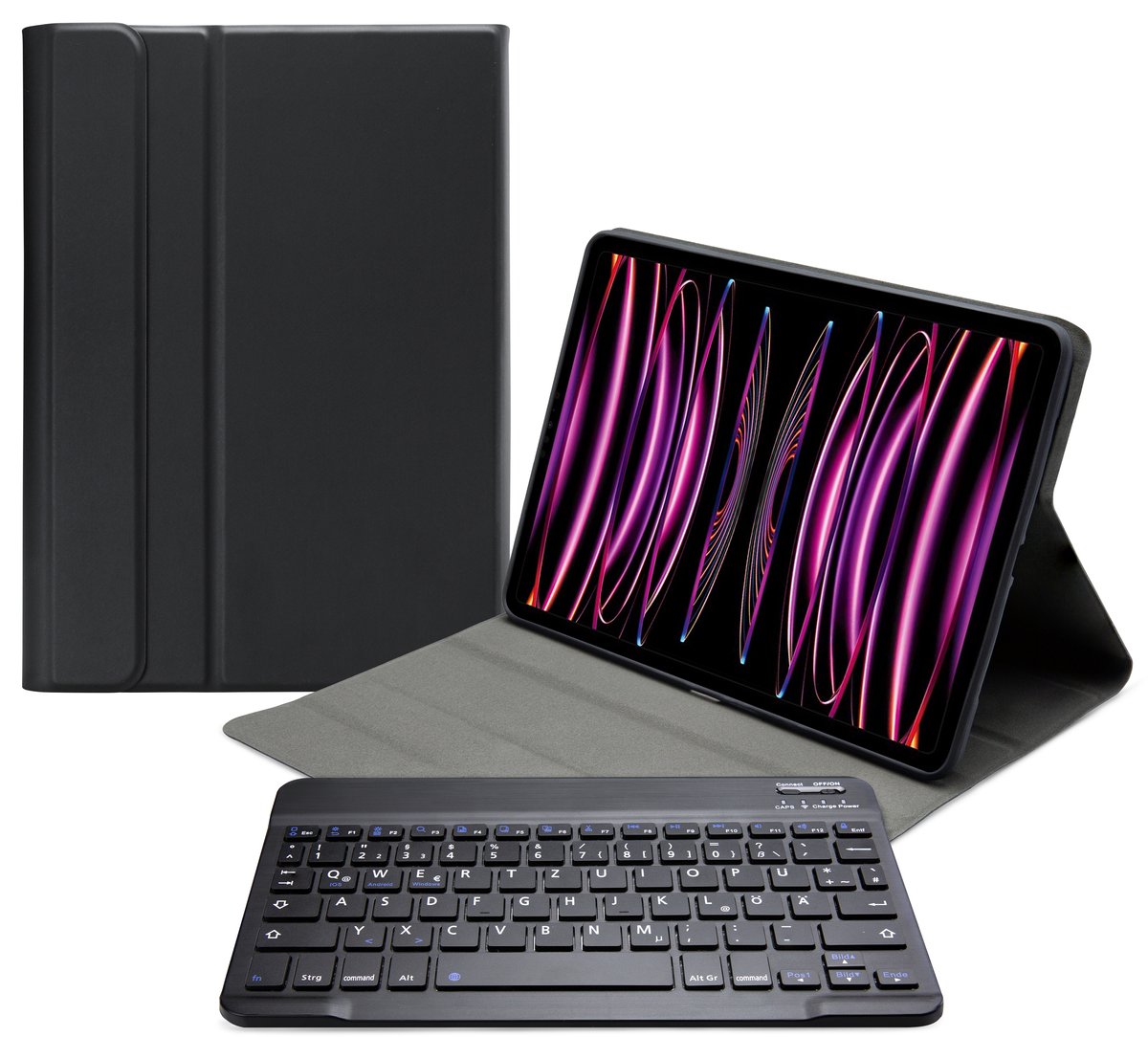 Mobilize Tablethoes geschikt voor Apple iPad Pro 11 Inch (2025) Hoes | Mobilize Detachable Bluetooth Keyboard QWERTZ Bluetooth Toetsenbord Bookcase - QWERTZ - Zwart
