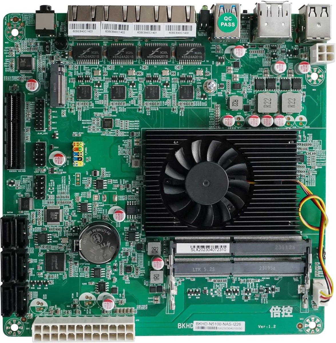 Mini ITX Moederbord met Quad-Core Processor en 2.5GbE LAN voor Router en NAS