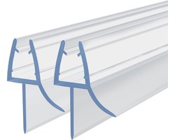 Set van 2 Douchestrip voor Glazen Deuren - Voor 4-6mm Glas en Kieren tot 20mm - Waterdichte Afdichting