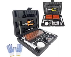 Professionele Banden Reparatie Set 117 Delen - Lekdicht Voor Auto, Motorfiets & Fiets