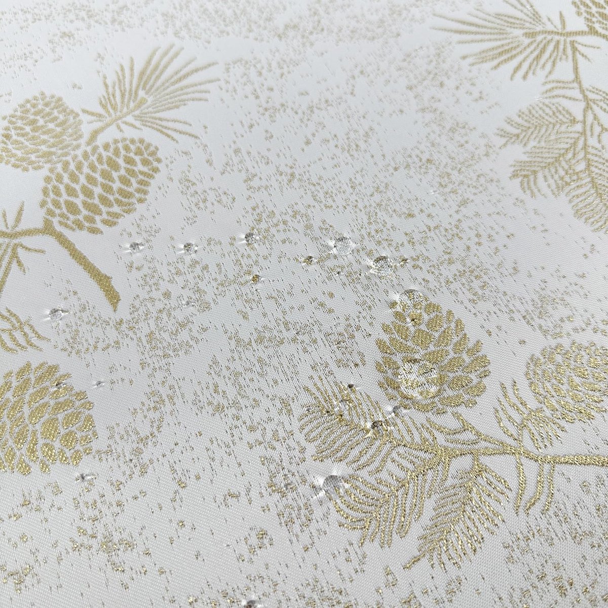 Ronde Kerst Tafelkleed Jacquard Feestelijk Vlekbestendig Afwasbaar Diverse Maten