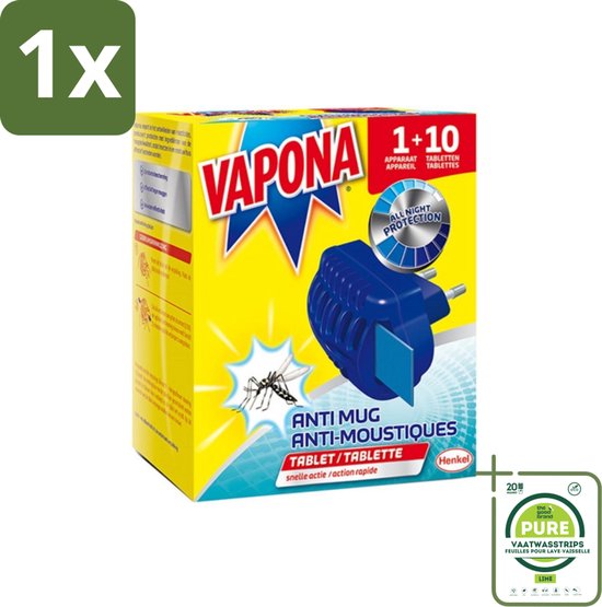 Vapona Muggenstekker (incl. 10 navultabletten)