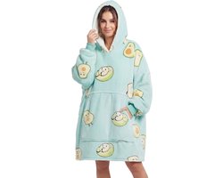 JAXY - Hoodie Deken - Snuggle Hoodie - Fleece Deken Met Mouwen - Snuggle - Cuddle Hoodie - 1450 Gram - Avocado