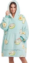 JAXY - Hoodie Deken - Snuggle Hoodie - Fleece Deken Met Mouwen - Snuggle - Cuddle Hoodie - 1450 Gram - Avocado