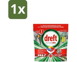 1 x Dreft – Vaatwastabletten – Platinum Plus All-in-One – Original – 30 Tabletten - Vaatwastabletten - Anti-dofheid - Glasbescherming - Machinezorg - Vaatwasser