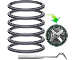 6 Stuks - Afdichtring - Blenderpakkingen - Water Bestendige Sluitring - Blender Vervangende Onderdelen - Geschikt Voor Nutri Bullet Nutribullet 600W/900W - Pakkingvervanging rubberenring - Blender Accessoires