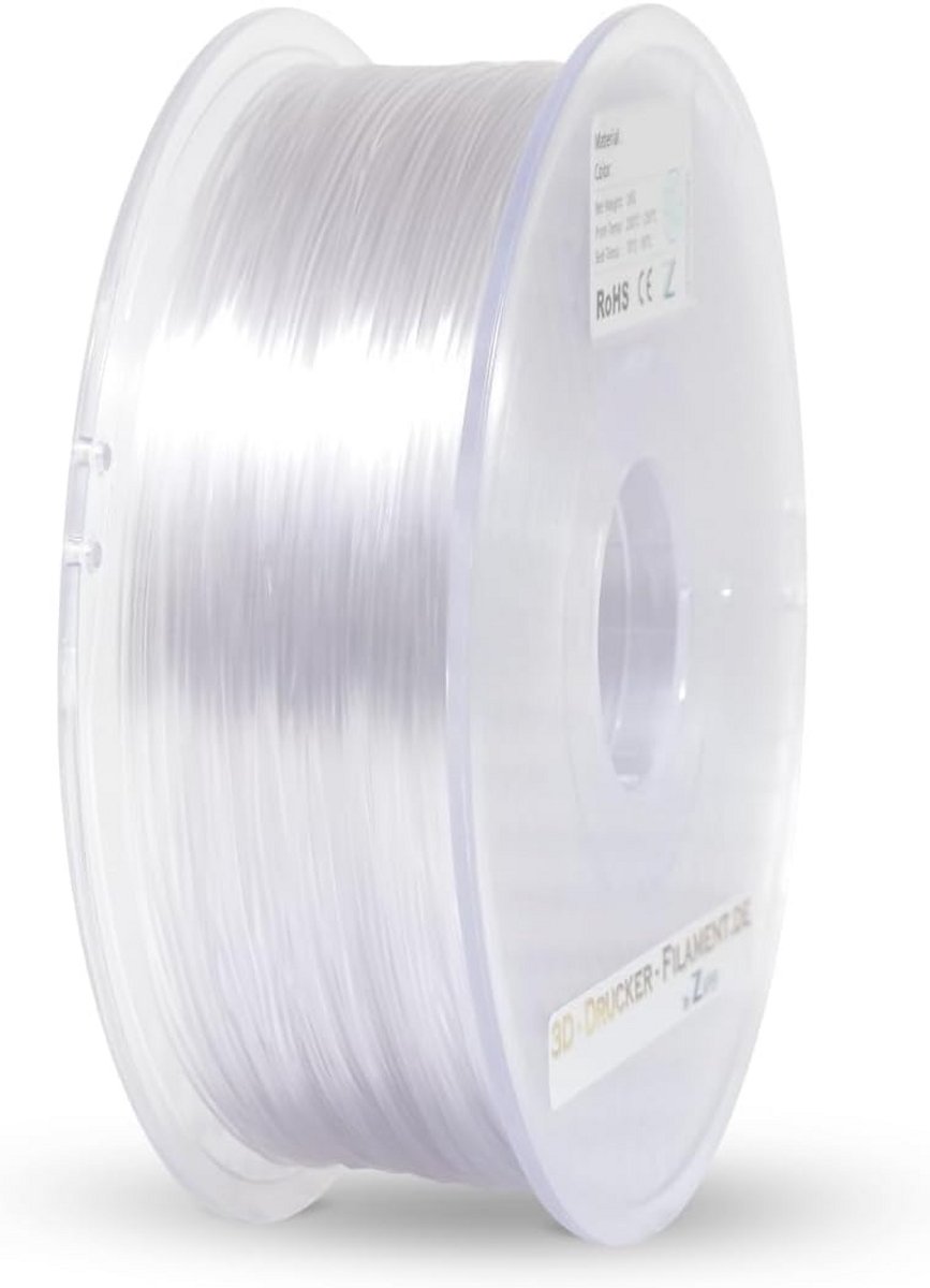 PETG Filament 1.75mm 1KG Transparant Clear voor 3D Printer