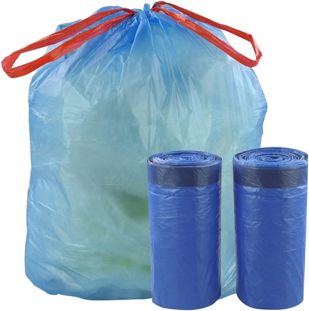 13 Gallon Stevige Afvalzakken met Trekkoord, 200 Stuks - Blauw