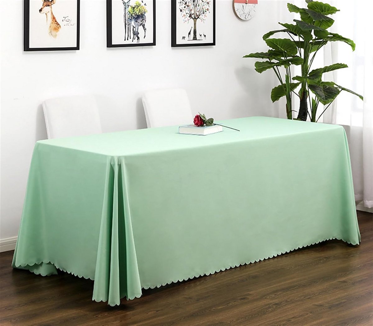 Groot Rechthoekig Tafelkleed Polyester Zwart - Wasbaar & Decoratief voor Feest of Diner