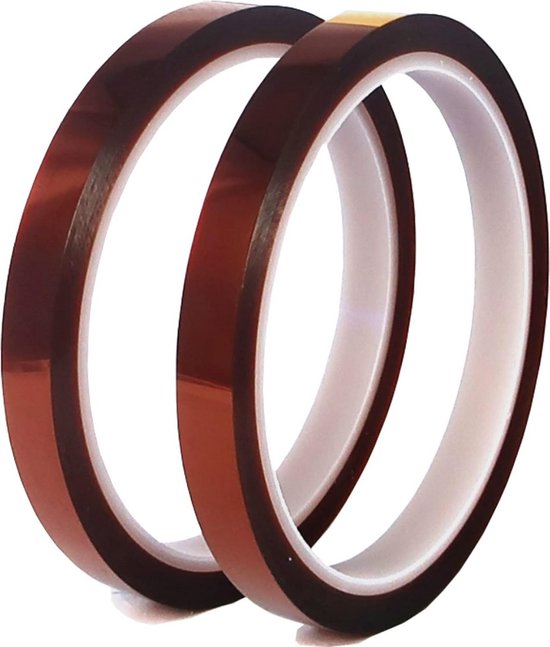 Sliverdew 2 rollen hittebestendig plakband, 20 mm x 33 m, thermotape, groen, warmteband voor sublimatie, geen resten, warmtebanden voor elektronica, printplaten, doe-het-zelf handwerk