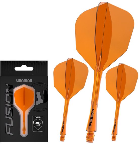 Winmau Fusion Neon Orange NO6 - Dart Flights van Merkloos — afbeelding 4
