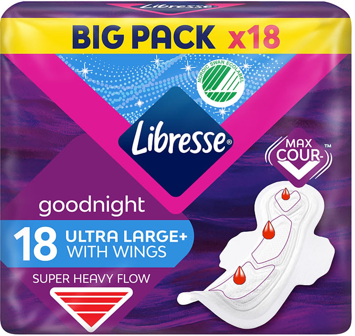 Bol.com Libresse Goodnight Ultra Large With Wings Maandverband 18ST aanbieding
