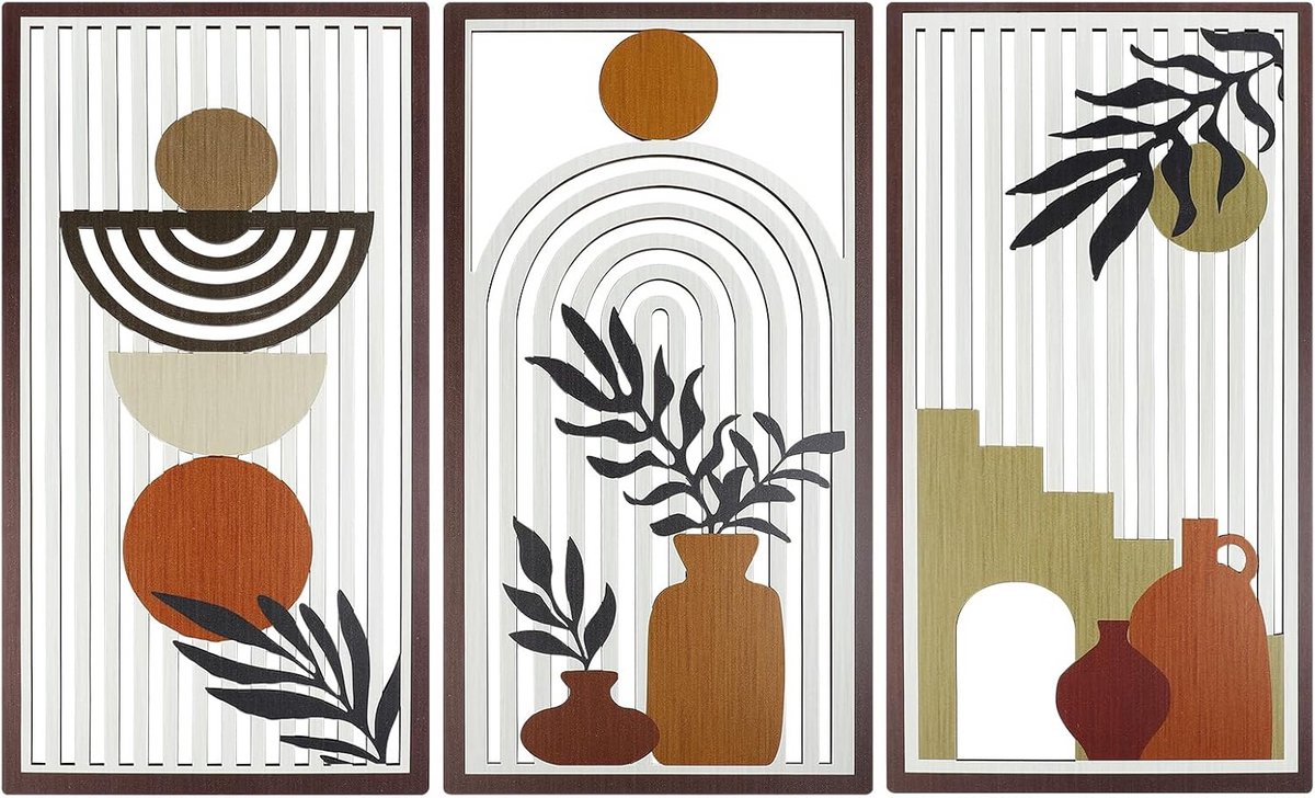 Set van 3 Moderne Wanddecoratie Kunst Prints - Abstracte Stijl voor Woonkamer en Slaapkamer