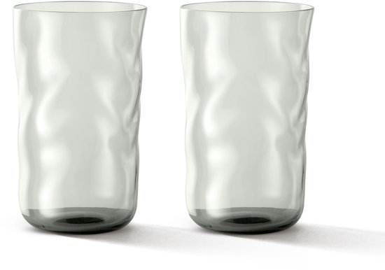 Paveau Swirl Mist - Longdrinkglazen (460 ml) - Set van 2 - Mondgeblazen Borosilicaatglas