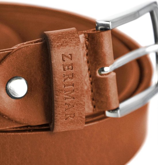 Massi Morino leren riem heren bruin 105cm (3,5 cm breed) Riem gemaakt van echt rundleer I Volledig leren riem incl. etui I Vaderdagcadeau voor vader