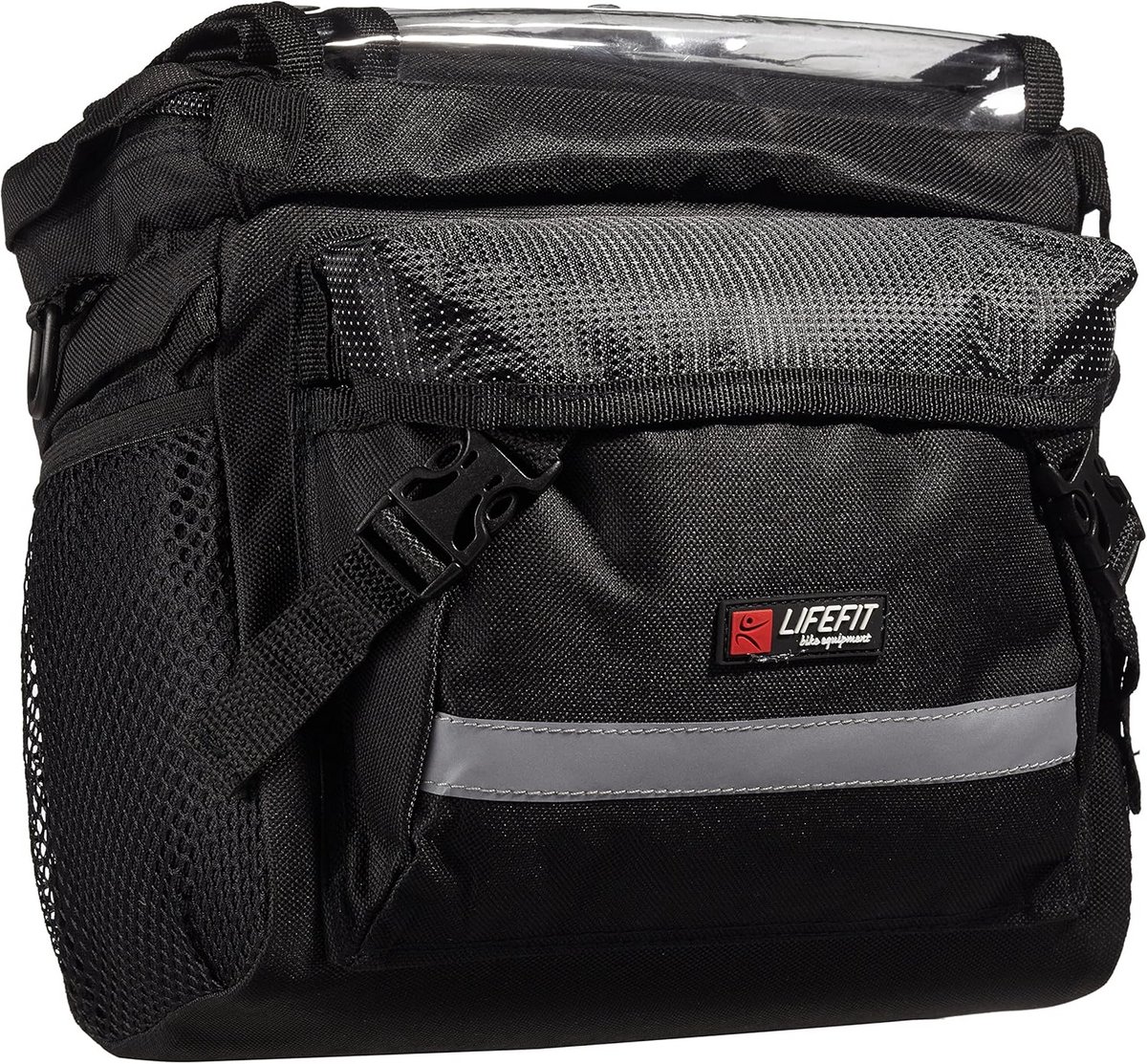 Fietsstuurtas - Fietstas Stuur - Fietsen Onderweg - Waterproof Materiaal - 23 x 25 x 17 cm - Zwart