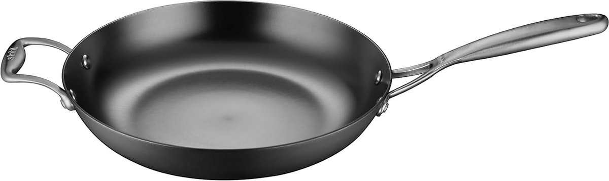 Gietijzeren Koekenpan 28 cm Zwart voor Gas en Inductie - Inclusief Deksel