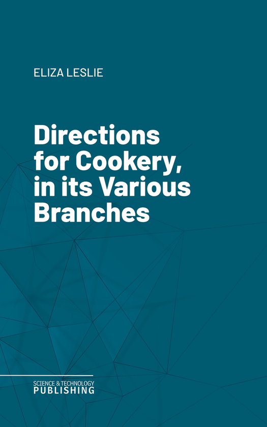 Directions for Cookery, in its Various Branches - cover