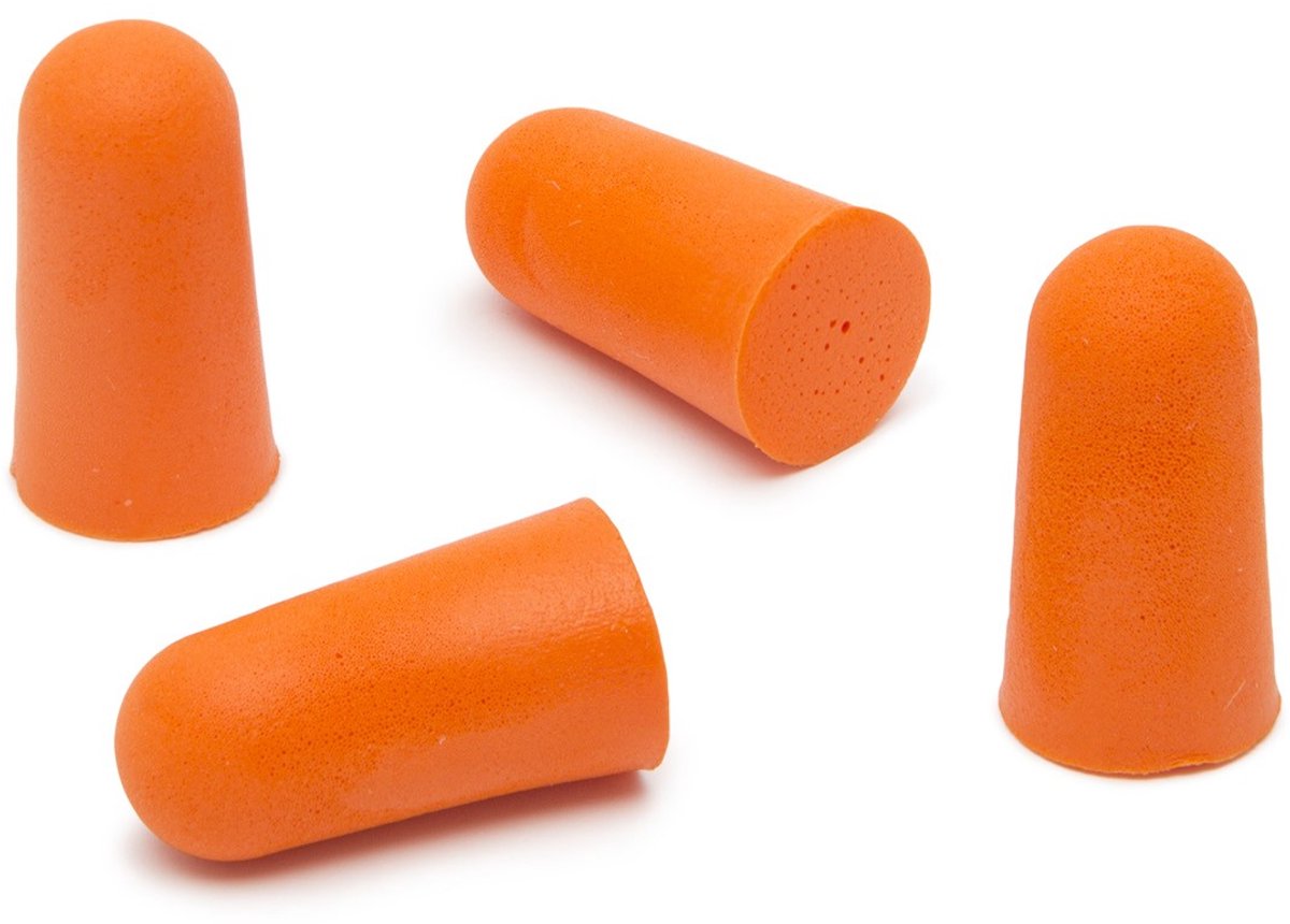 Oordoppen Van PU-Schuim – Wegwerp – 4 Stuks Per Verpakking – Geluidsreductie SNR 35 dB – Comfortabele Taps Toelopende Vorm – Past Zich Aan De Gehoorgang Aan – Geschikt Voor Werk En Klussen – Conform EN352-2 Norm [10375-4]