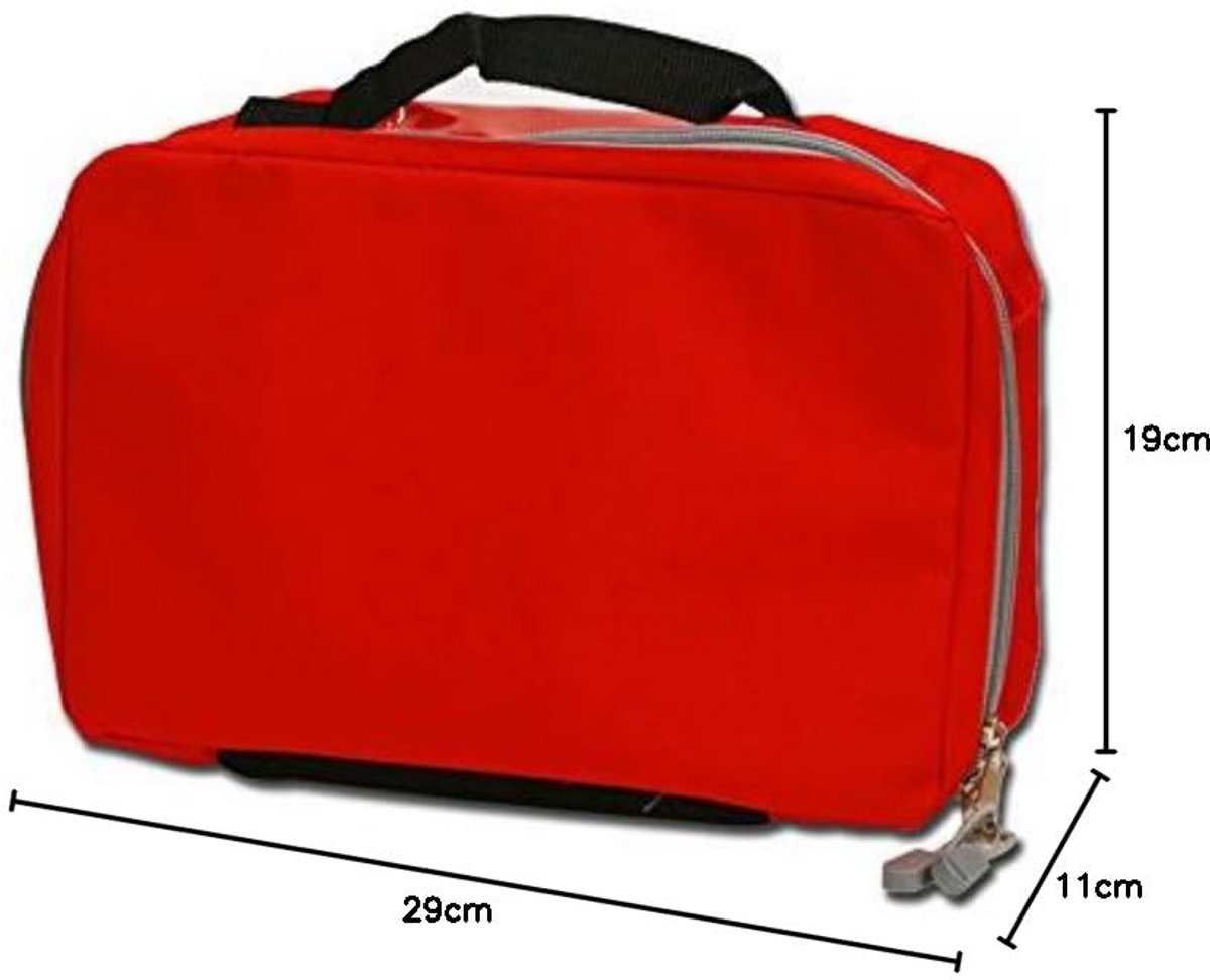 Mini Tas voor EHBO en Medische Benodigdheden in Rood met Handvat