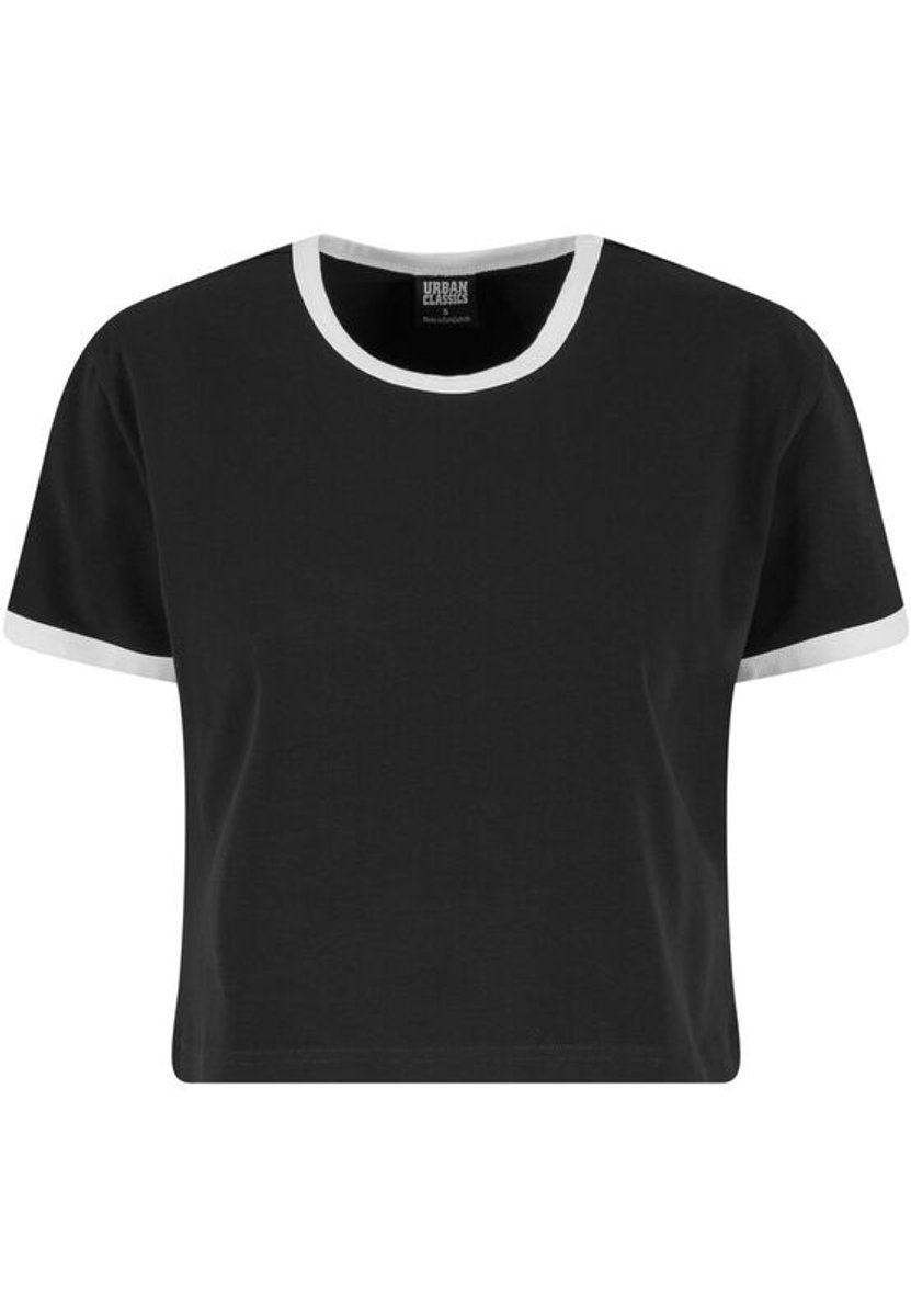 Urban Classics Contrast Retro Dames T-shirt – XS Zwart